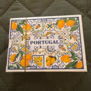Portugal Citrus Tile Design playing cards